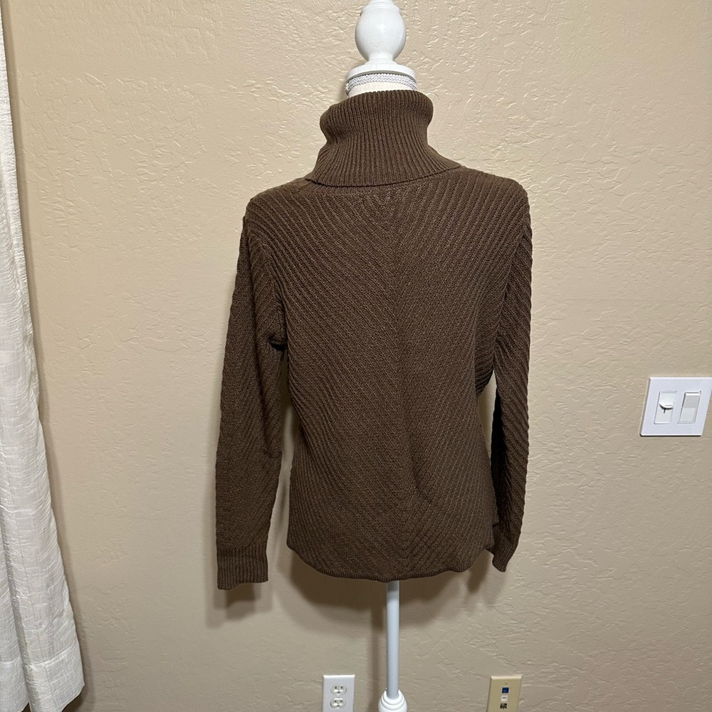 New York & Company Brown Turtleneck Sweater - Picture 5 of 15